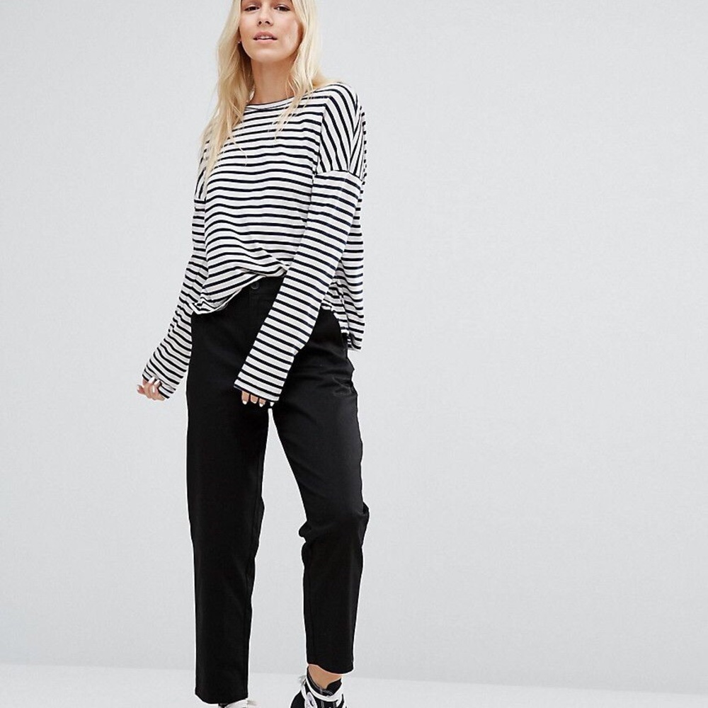 Asos Petite Black Chino Trousers